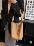 Women's Bucket Shoulder Bag Crossbody Pu Leather Handbags Underarm