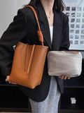 Women's Bucket Shoulder Bag Crossbody Pu Leather Handbags Underarm