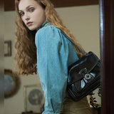 Women's Retro Messenger Bag with Classic Wallet Satchel