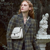 Women's Retro Messenger Bag with Classic Wallet Satchel