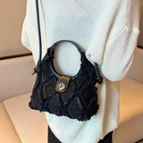 Denim Single Shoulder Messenger Crescent Bag Tassel Women Handbag Shoulder Bag