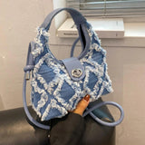 Denim Single Shoulder Messenger Crescent Bag Tassel Women Handbag Shoulder Bag