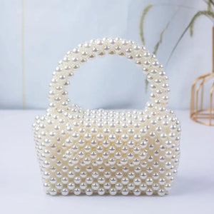 Beaded Acrylic Mini Square Bag for Women