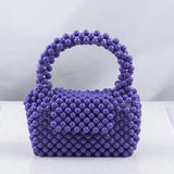 Beaded Acrylic Mini Square Bag for Women
