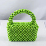 Beaded Acrylic Mini Square Bag for Women