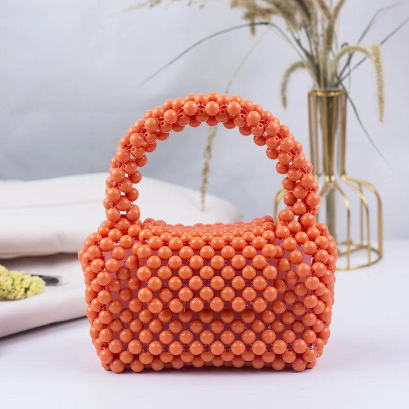 Beaded Acrylic Mini Square Bag for Women