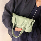 Women Solid Pu Leather Shoulder Bag Handbags and Purse