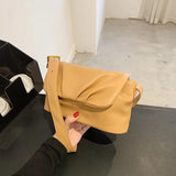 Women Solid Pu Leather Shoulder Bag Handbags and Purse
