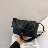 Women Solid Pu Leather Shoulder Bag Handbags and Purse