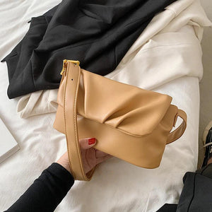 Women Solid Pu Leather Shoulder Bag Handbags and Purse