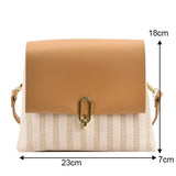 Women's Contrast Crossbody Shoulder Bag Sewing Square Bag HPS1124