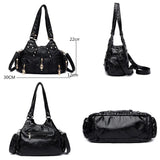 Soft Leather Handbags Rivet Crossbody Bags Shoulder Bags Tote