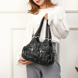 Soft Leather Handbags Rivet Crossbody Bags Shoulder Bags Tote