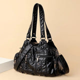 Soft Leather Handbags Rivet Crossbody Bags Shoulder Bags Tote