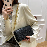 Chain Shoulder Bags Embroidery Thread Cross Body Bag