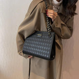 Women's Shoulder Bag Crossbody Texture Handbag PU Leather Buckle