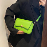 Solid Flap Bags Square Crossbody Bags PU Leather Women's Handbag