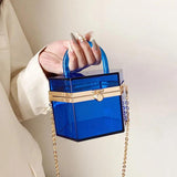 Acrylic Small Square Bag Transparent Chain Messenger Women's Bucket Bag