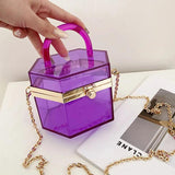 Acrylic Small Square Bag Transparent Chain Messenger Women's Bucket Bag