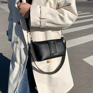 Solid Leather Women Handbag Shoulder Bags Casual Sac A Main