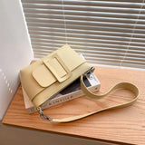 Solid Leather Women Handbag Shoulder Bags Casual Sac A Main
