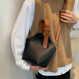 Vintage Bucket Crossbody Bag for Women Handbags and Purses