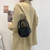 Mini Tote Bag PU Leather Women's Handbag Chain Shoulder Messenger Purses