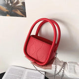 Mini Tote Bag PU Leather Women's Handbag Chain Shoulder Messenger Purses