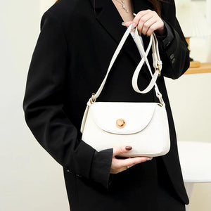 Women's Solid PU Leather Shoulder Bag Handbag Crossbody Small Tote