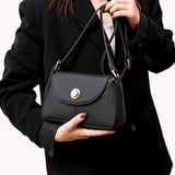 Women's Solid PU Leather Shoulder Bag Handbag Crossbody Small Tote