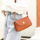Women's Solid PU Leather Shoulder Bag Handbag Crossbody Small Tote