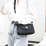 Women's Solid PU Leather Shoulder Bag Handbag Crossbody Small Tote