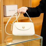 Women's Solid PU Leather Shoulder Bag Handbag Crossbody Small Tote