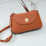Women's Solid PU Leather Shoulder Bag Handbag Crossbody Small Tote