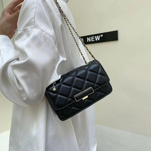 Crossbody Bag Chain Strap Shoulder Bag Flap Messenger Bag for Women