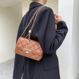 Crossbody Bag Chain Strap Shoulder Bag Flap Messenger Bag for Women