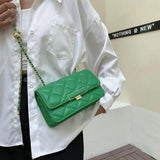 Crossbody Bag Chain Strap Shoulder Bag Flap Messenger Bag for Women