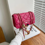 Crossbody Bag Chain Strap Shoulder Bag Flap Messenger Bag for Women
