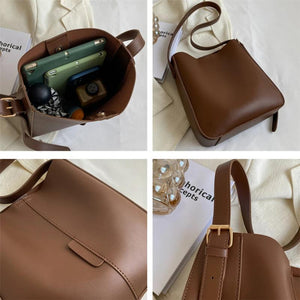 Large Capacity Bucket Shoulder Bag for Women