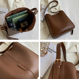 Large Capacity Bucket Shoulder Bag for Women