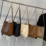 Large Capacity Bucket Shoulder Bag for Women