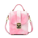 Pink Leather Cell Phone Purse Shoulder Bag for Women