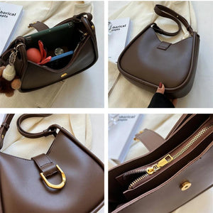 Half Moon Crossbody Shoulder Bags For Women Large Capacity Bucket Work