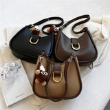 Half Moon Crossbody Shoulder Bags For Women Large Capacity Bucket Work