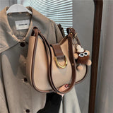 Half Moon Crossbody Shoulder Bags For Women Large Capacity Bucket Work