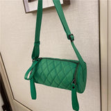 Cylindrical Crossbody Bag Lady Nylon Purse Small Single-Shoulder