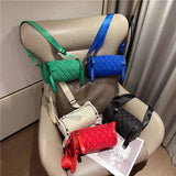 Cylindrical Crossbody Bag Lady Nylon Purse Small Single-Shoulder