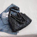 Quilted Satchels Handbags For Women Space Padded Shoulder Bag