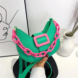 Panelled Tote Shoulder Bags Chain Armpit Bag Femininas Clutch