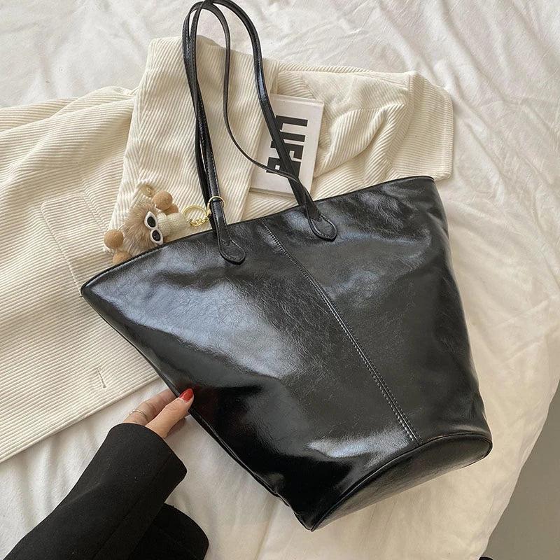 Large Capacity Shoulder Bags For Women Totes Handbags PU Leather